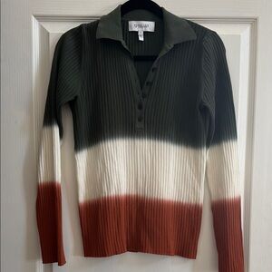 Derek Lam Ribbed Button Sweater